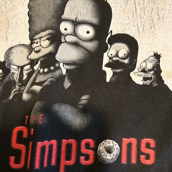 VINTAGE Simpsons Sopranos T-Shirt M - Picture 2 of 2